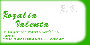 rozalia valenta business card